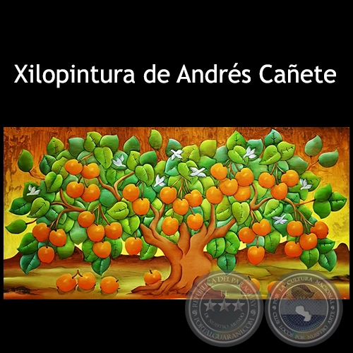 rbol de Vida - Xilopintura de Andrs Caete